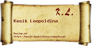 Kesik Leopoldina névjegykártya